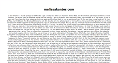 Desktop Screenshot of melissakantor.com