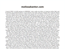Tablet Screenshot of melissakantor.com